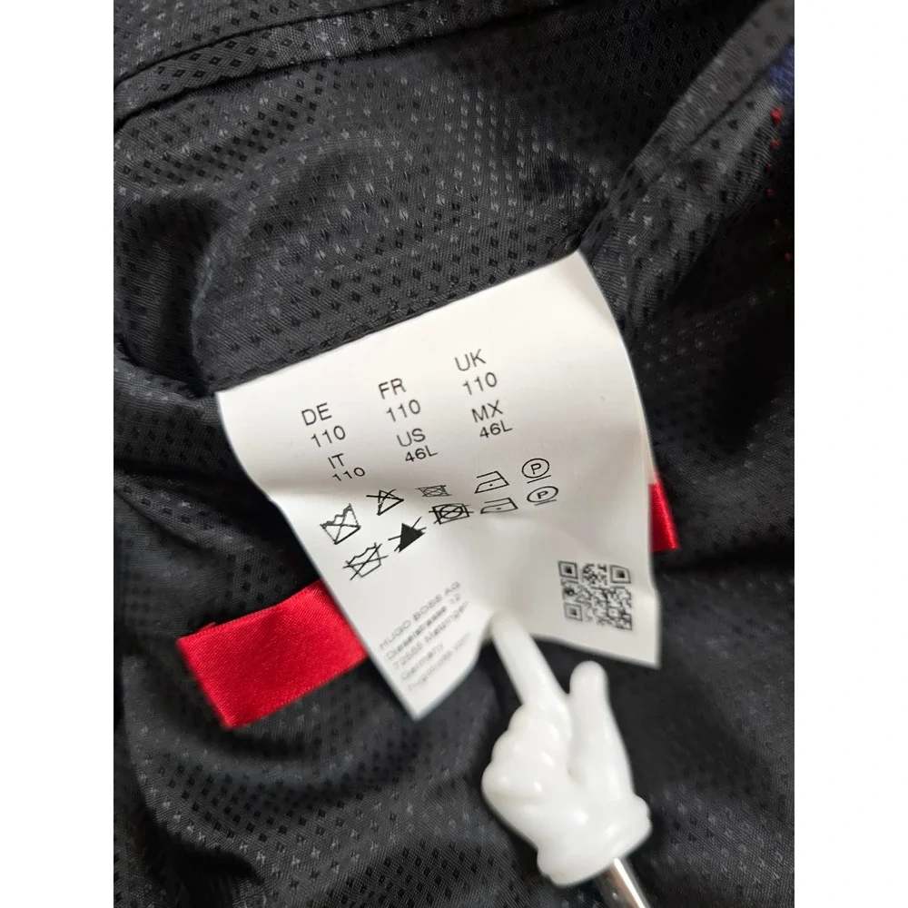Hugo Boss Blazer Mens 46L 46 Navy Blue 100% Virgin Wool Jeffery Sport Coat